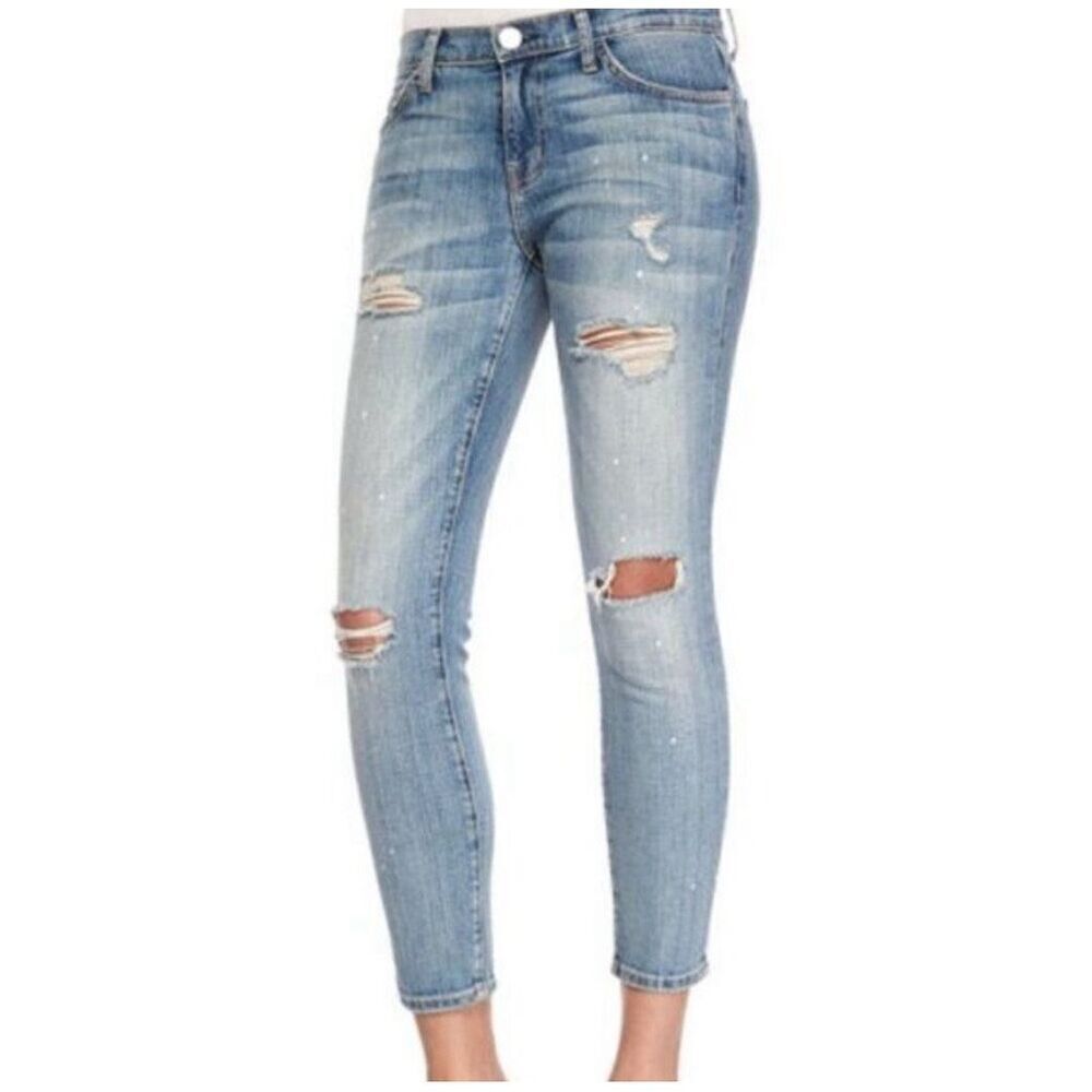 Current Elliot 25 The Stiletto designer luxe distressed jeans